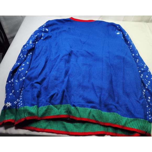 Jolly Sweaters Snowman Tree Light Up Ugly Christmas Winter Sweater Size XXL - Picture 7 of 7